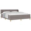 vidaXL Boxspringbed met matras met hoofdeinde Taupe 180 x 200 cm Stof