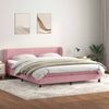 vidaXL Boxspring met matrassen fluweel roze 200x210 cm