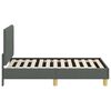 vidaXL Peuterbedframe met hoofdbord Donkergrijs 70 x 140 cm Stof