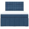 vidaXL Boxspring met matras stof blauw 140x190 cm