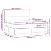 vidaXL Boxspring met matras en LED fluweel zwart 160x200 cm
