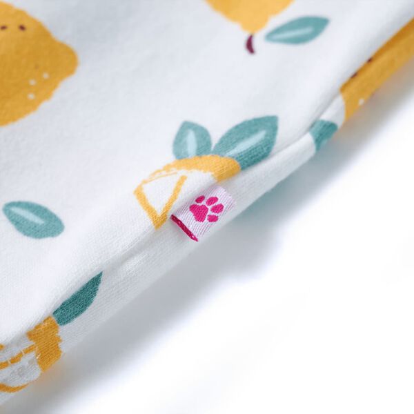 Kindershirt met knoop in de zoom 128 ecru