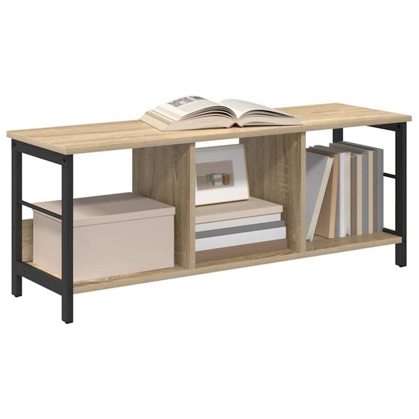 vidaXL Boekenkast Sonoma Eiken 102 x 32 x 40,5 cm Bewerkt hout