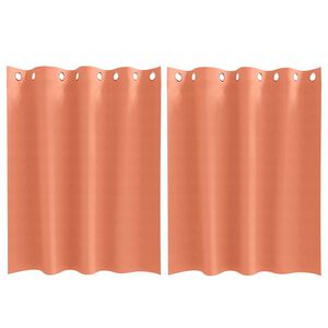 vidaXL Zwart-out Gordijnen met Ringen 2 pcs Terracotta 140 x 140 cm