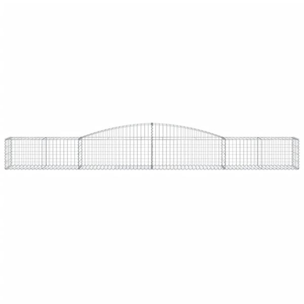 vidaXL Schanskorven 3 st gewelfd 400x50x40/60 cm ijzer