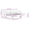 vidaXL Slaapbank met onderschuifbed en lades 80x200 cm fluweel blauw