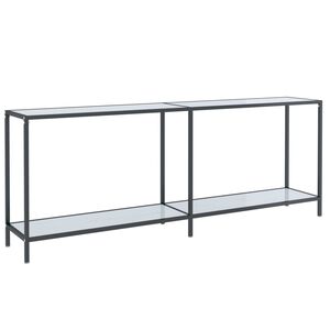 vidaXL Wandtafel 200x35x75,5 cm gehard glas wit