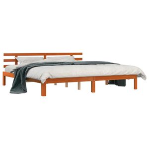 vidaXL Bedframe Wasbruin 203,5 x 205,5 x 69,5 cm Massief Hout Frissen