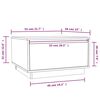 vidaXL Salontafel 55x56x32 cm massief grenenhout zwart