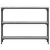 vidaXL Wandtafel 100x22,5x75 cm bewerkt hout grijs sonoma eikenkleurig