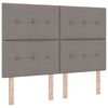 vidaXL Boxspring bed met LED-stripverlichting Taupe 140 x 190 cm Stof