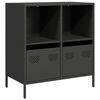 vidaXL Dressoir 68x39x73,5 cm koudgewalst staal zwart