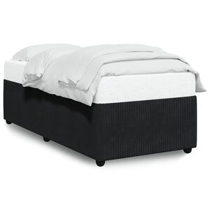 vidaXL Bedframe fluweel zwart 90x190 cm