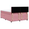 vidaXL Boxspring met matras fluweel roze 140x190 cm