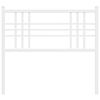 vidaXL Vervangend hoofdbord 100 cm metaal wit