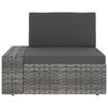 vidaXL 10-delige Loungeset poly rattan grijs