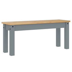 vidaXL Eetkamerbank PANAMA 105x30x45 cm massief grenenhout grijs