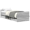 vidaXL Bedframe met hoofd- en voeteneinde grijs sonoma 90x200 cm