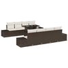 vidaXL Tuin Sofa Set 9 st Bruin en Cr&egrave;me