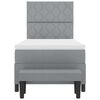 vidaXL Boxspringbed met matras Lichtgrijs 100 x 200 cm Stof