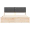 vidaXL Bedframe met Gevoerd Hoofdgedeelte Donkergrijs 200 x 200 cm