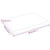 vidaXL Tafelblad natuurlijke rand 80x60x(2-6) cm eikenhout donkerbruin