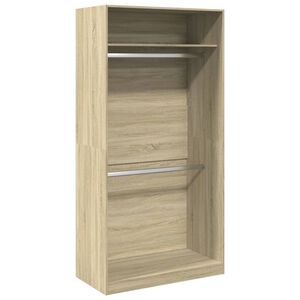 vidaXL Kledingkast 100x50x200 cm bewerkt hout sonoma eikenkleurig