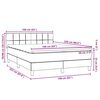 vidaXL Boxspring met matras fluweel roze 160x220 cm