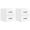 vidaXL Wandbeugel Bedkast 2 pcs Hoogglans Wit 34,5 x 33 x 40 cm