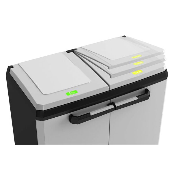 Keter Recyclingkast Split Premium 92 cm grijs en zwart