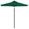 vidaXL Parasol met stalen paal 225x225x212 cm groen