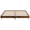 vidaXL Bedframe zonder matras 200x200 cm spaanplaat gerookt eiken