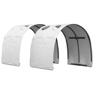 vidaXL Bedtunnel 2 pcs Wit 211 x 67.5 x 2 cm Polyester