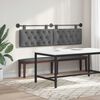 vidaXL Hangend Hoofdeinde Donkergrijs 170 x 55 x 7 cm Stof