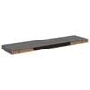 vidaXL Wandschappen zwevend 2 st 90x23,5x3,8 cm MDF hoogglans grijs