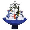 vidaXL Kerstboom sneeuwend met paraplubasis 75 cm PVC blauw