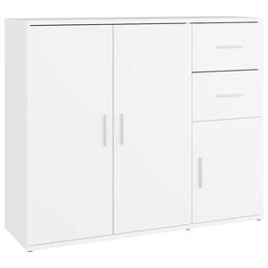 vidaXL Dressoir 91x29,5x75 cm bewerkt hout wit
