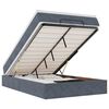 vidaXL Bed poef met matras 120x190 cm fluweel donkergrijs