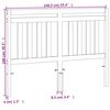 vidaXL Hoofdbord 135 cm massief grenenhout wasbruin
