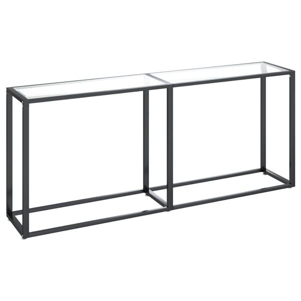 vidaXL Wandtafel 180x35x75,5 cm gehard glas transparant