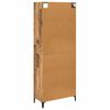 vidaXL Hoge kast Oud Hout 69,5 x 34 x 180 cm Bewerkt hout