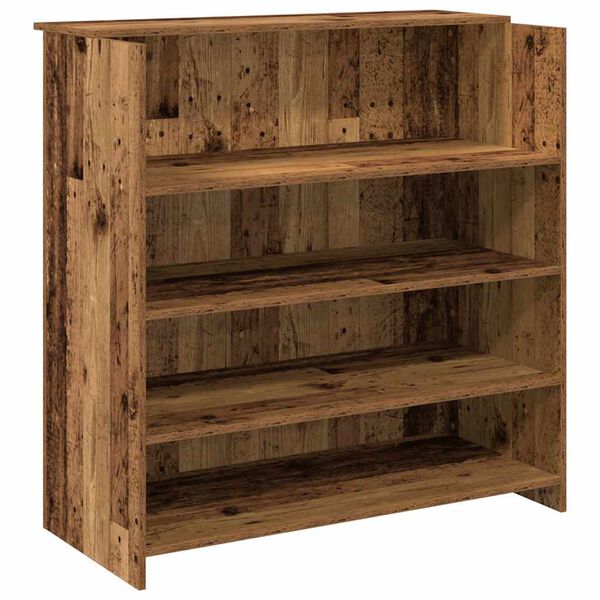 vidaXL Receptiebalie 100x50x103,5 cm bewerkt hout oud houtkleurig