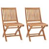 vidaXL Opklapbare stoelen, 2 stuks, massief teakhout