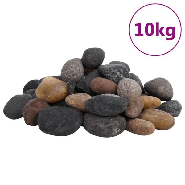 vidaXL Kiezelstenen gepolijst 5-8 cm 10 kg meerkleurig