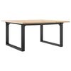 vidaXL Salontafel O-frame 90x90x45 cm massief grenenhout en staal