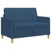 vidaXL Bank met opslag Blauw 122 x 78 x 87 cm Polyester