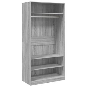 vidaXL Kledingkast 100x50x200 cm bewerkt hout grijs sonoma eikenkleur