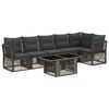 vidaXL Tuinbankenset 7 st Grijs poly rattan