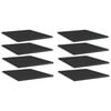 vidaXL Wandschappen 8 st 40x50x1,5 cm bewerkt hout hoogglans zwart