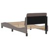 vidaXL Bedframe met hoofdeinde "Dover" 90x190 cm stof taupe